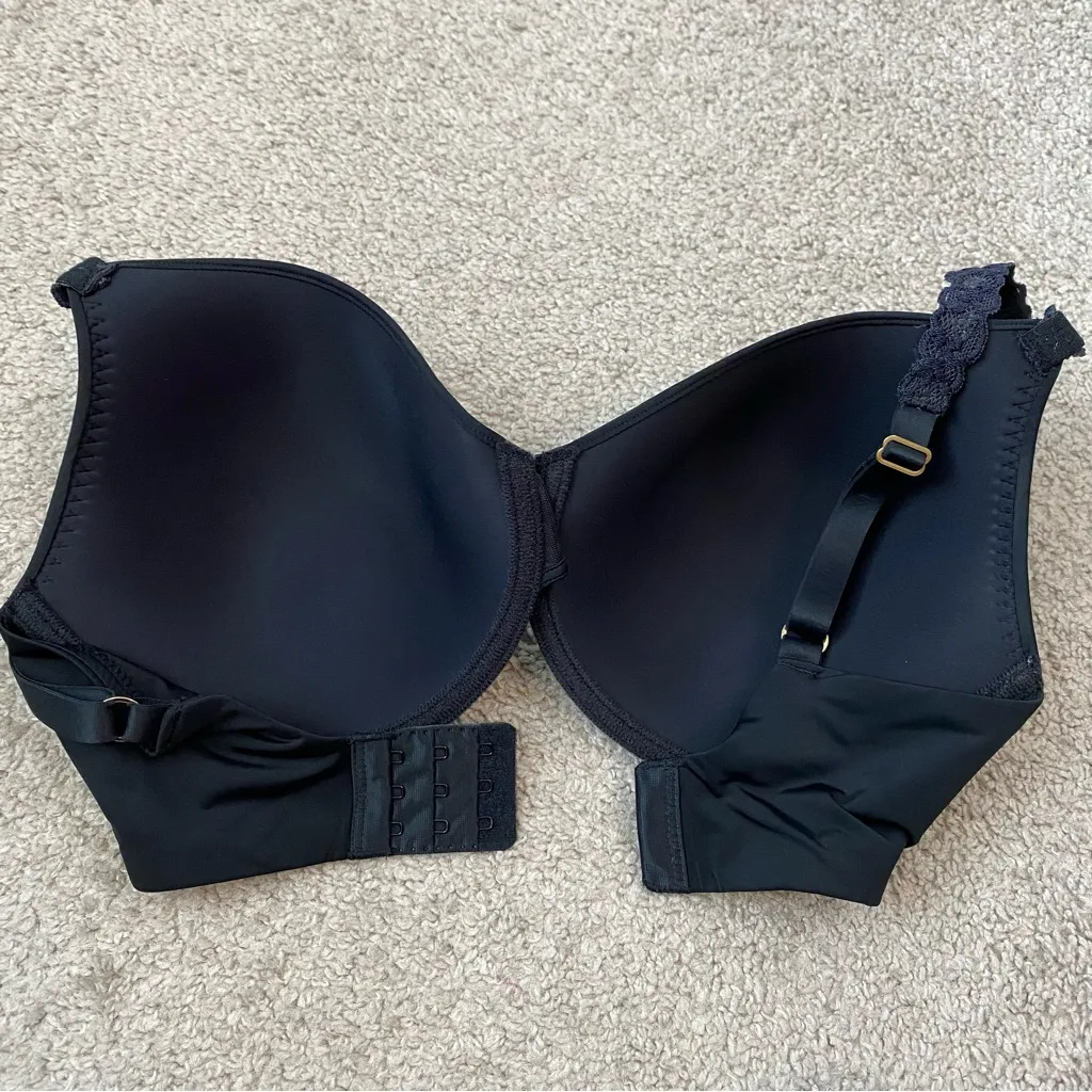 Natori‎ Pure Luxe Custom Coverage Contour Underwire Bra Black 32G (DDDD) - Image 5