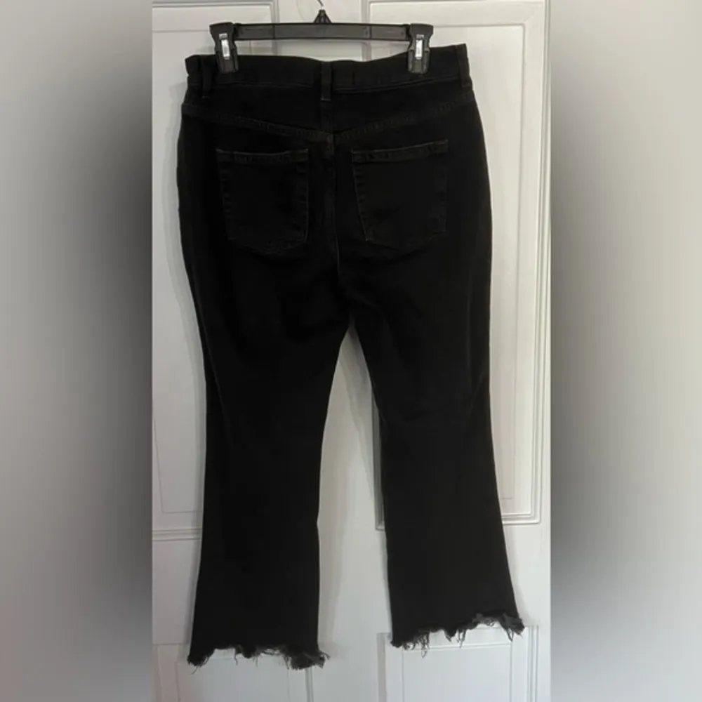 Free People We The Free Maggie Mid-Rise Straight-Leg Distress Washed Black 29 - Image 6