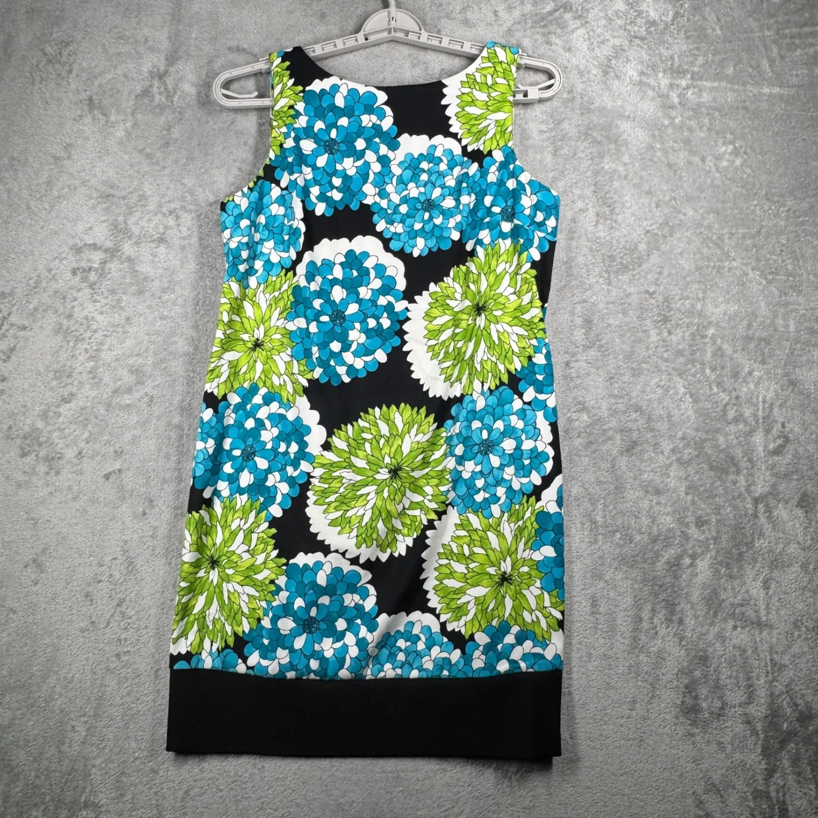 AGB Dress Women Size 12 Floral Sleeveless Black Blue Green Summer Career Party‎ - Image 2