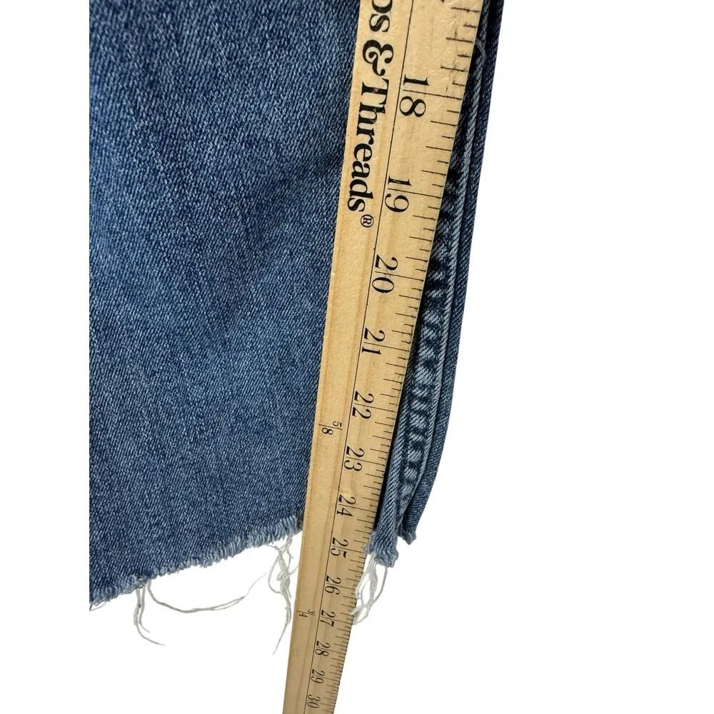Hudson Remi Jeans Women 28 Blue Distressed Raw Hem High Rise Straight Crop - Image 5