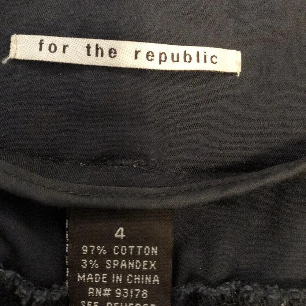 For The Republic Pull On Pants Women size 4 Blue Wide Leg Boho - Image 3