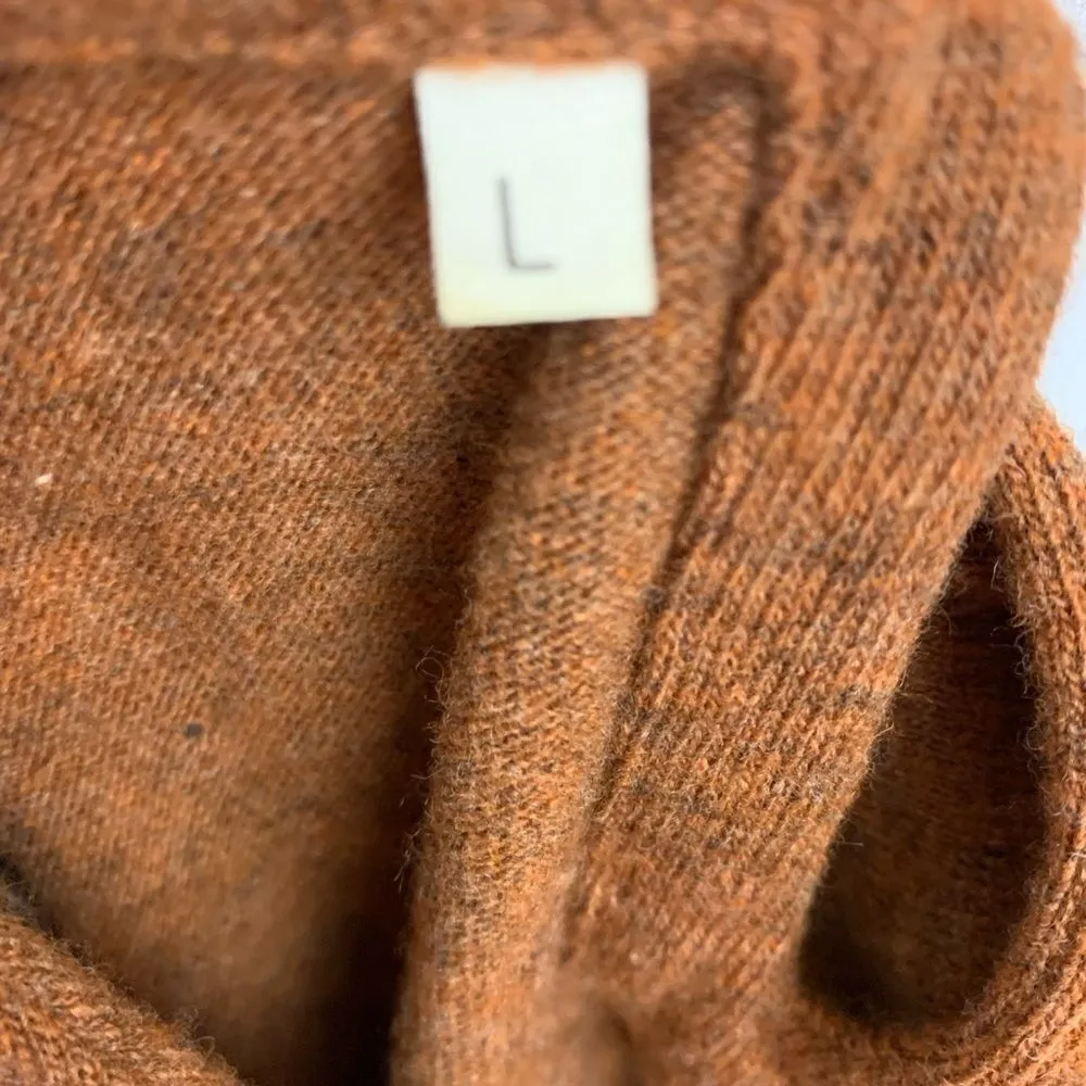 Vintage 80’s wool sweater mini dress with tassels Brown Size M - Image 7