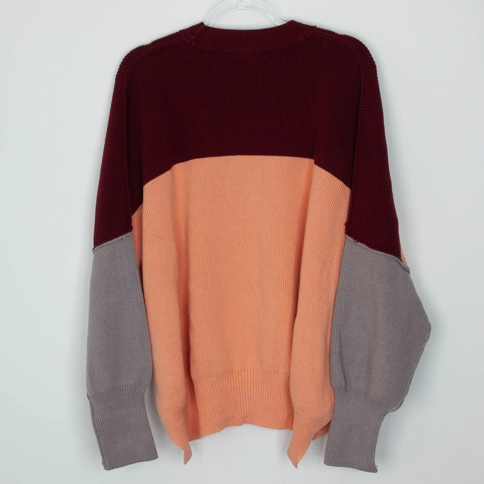 Free People Womens Oversized Colorblock Sweater Size S Dolman Sleeve Slouchy - Image 6