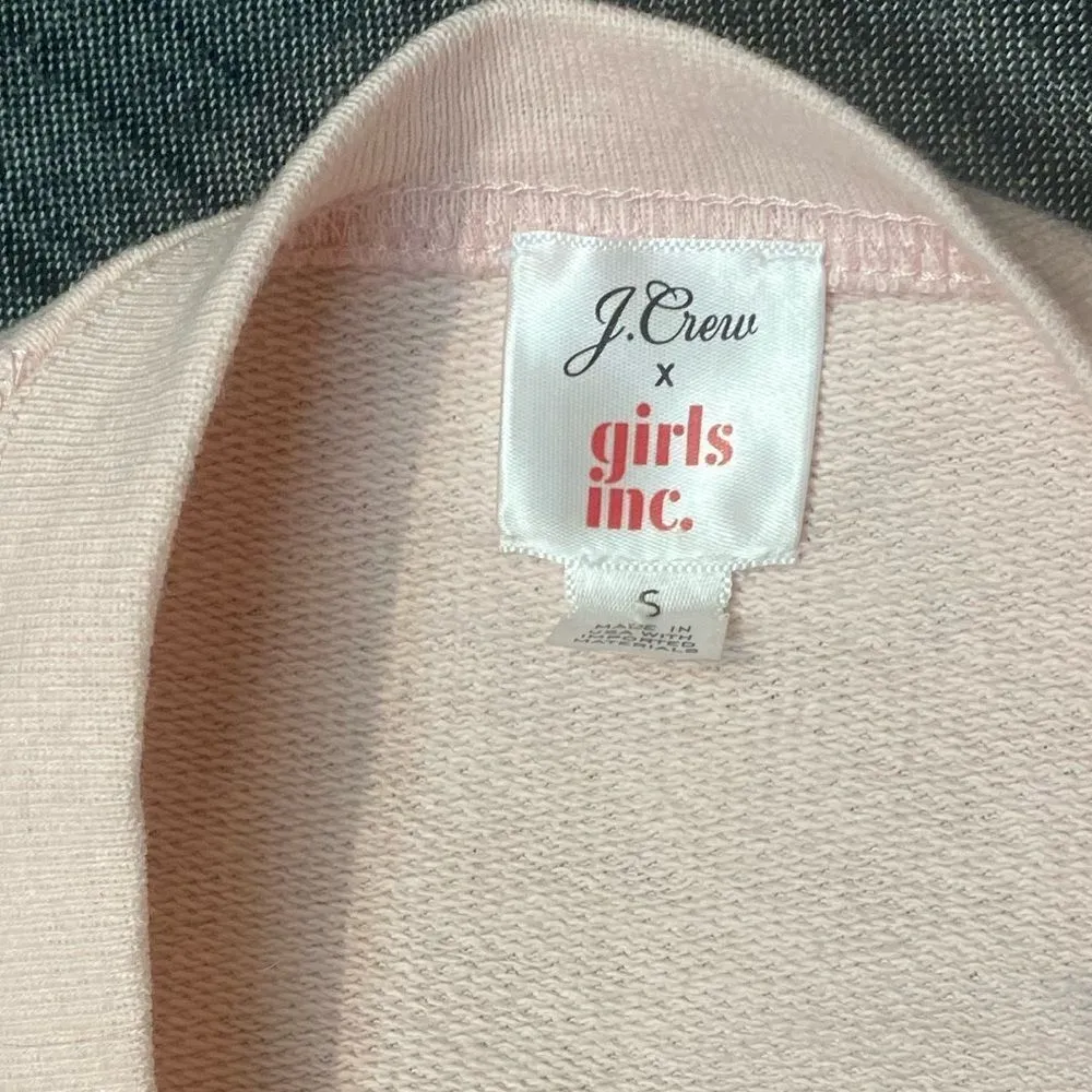 J. Crew Pink Pullover Sweatshirt French Terry Size Small - Image 8