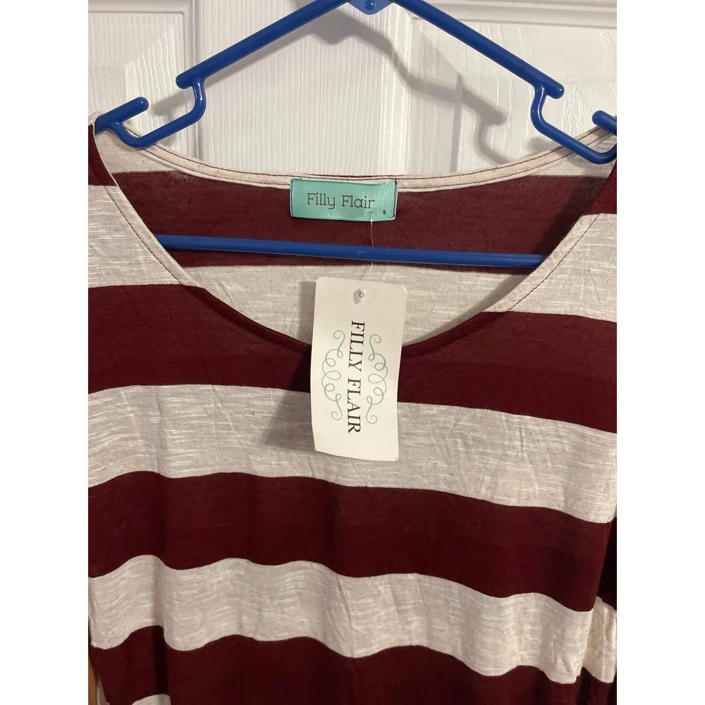 Filly Flair Long Sleeve Stripe Top Size S New With Tag - Image 2