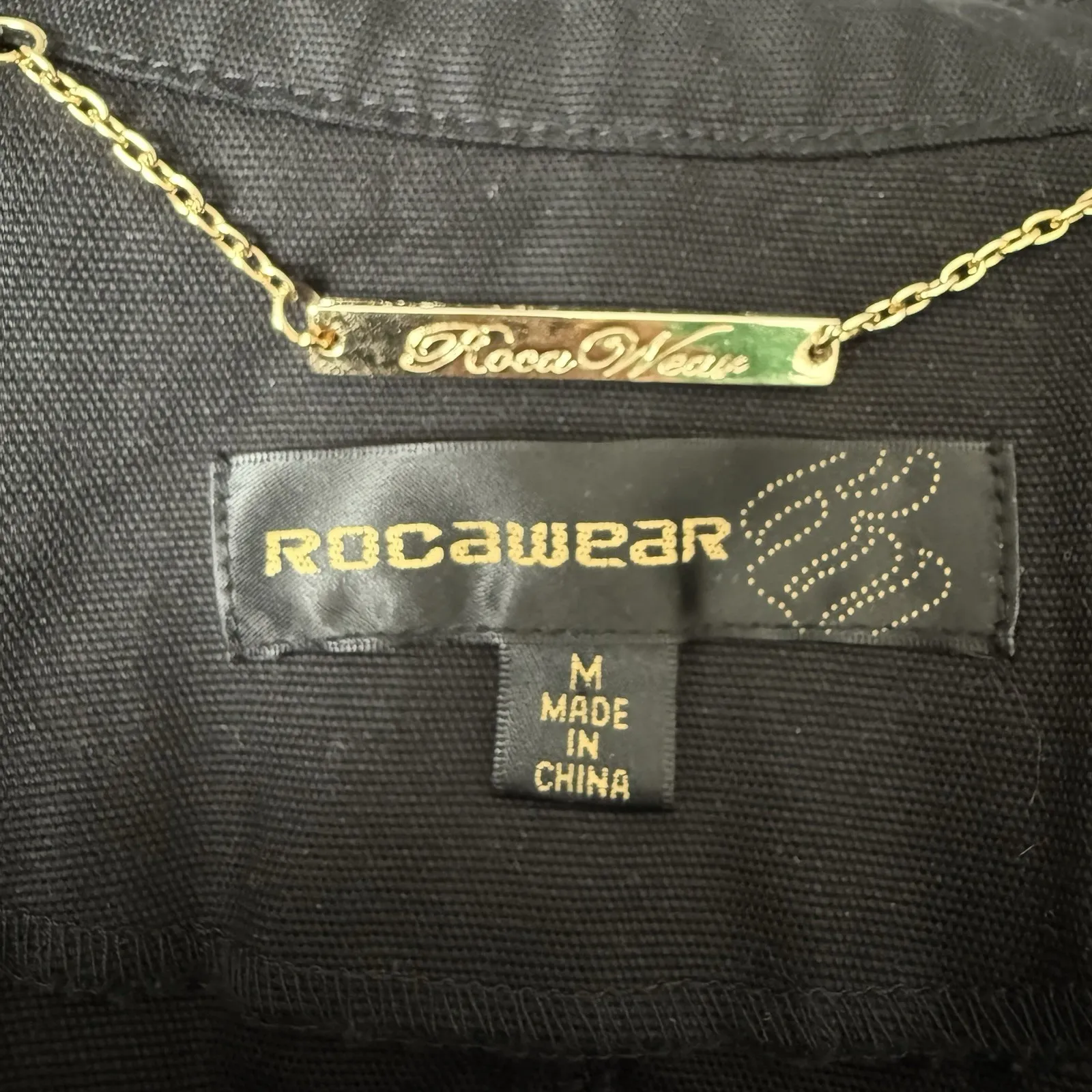 VTG Y2K Punk Moto Blazer Jacket Women S M Crop Emo Military Soutache Rocawear - Image 4