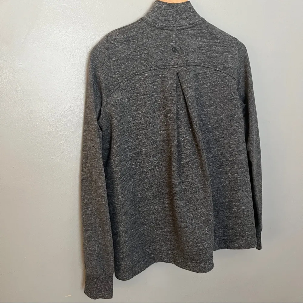 Lululemon Pleat To Street Bomber Jacket Heather Snow Slub Coal Womens Small 4 - Image 14