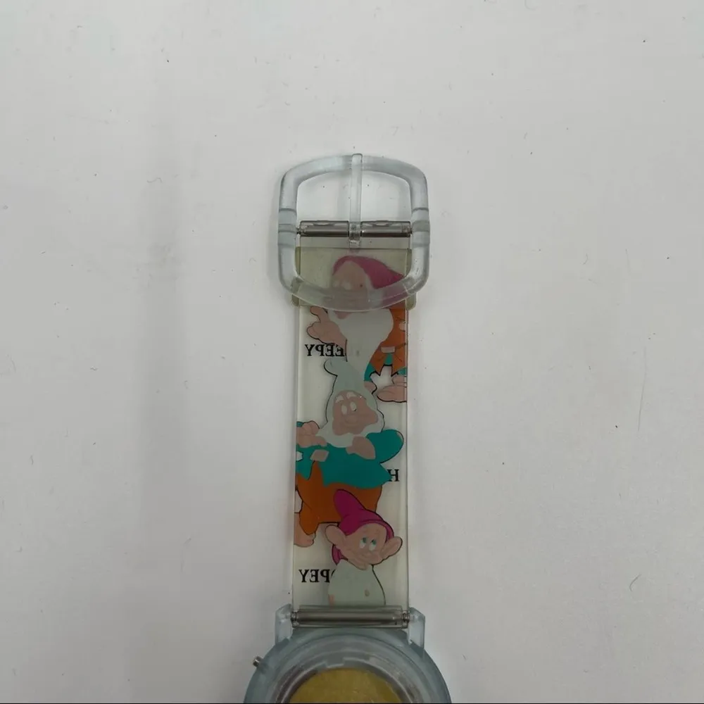VINTAGE DISNEY Watch Snow White Seven Dwarfs Y2K 90s Adjustable Needs Battery - Image 4