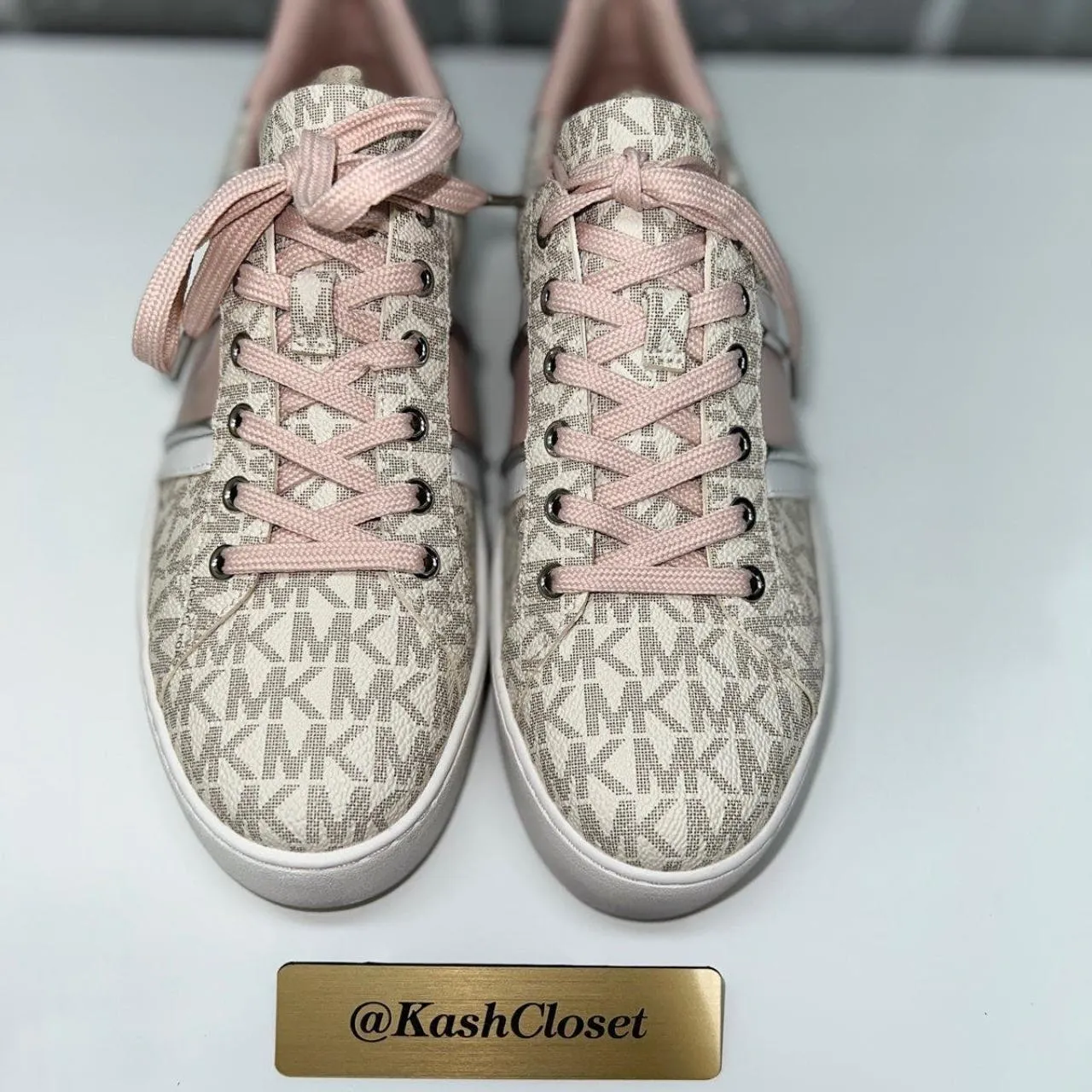 Michael Kors Powder Blush Poppy Stripe Sneakers - Image 8