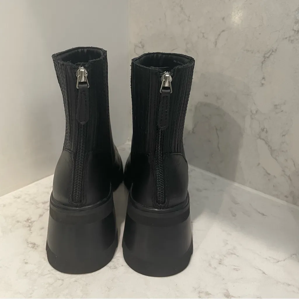 New! Dolce Vita Martey H20 Stacked Heel‎ Lug Sole Sz 7 Black - Image 6