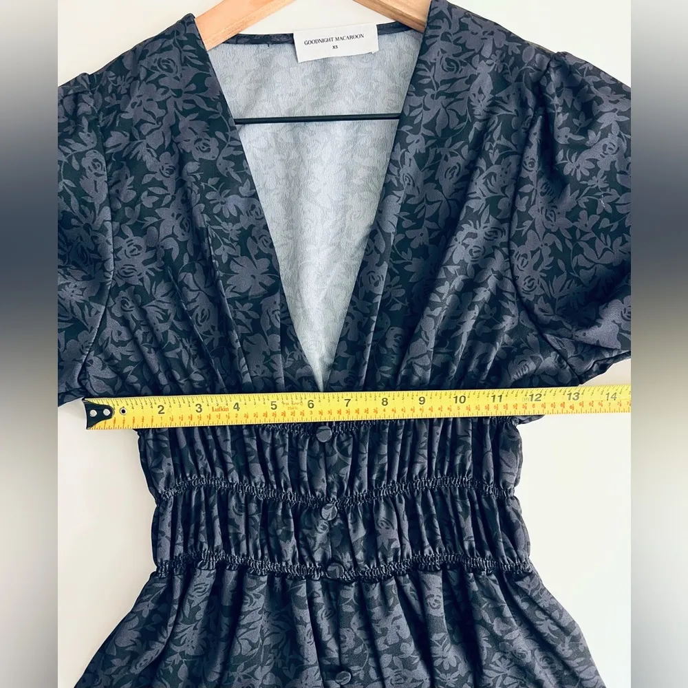 Goodnight Macaroon women maxi long balloon sleeve Floral Smocked dress - Image 5