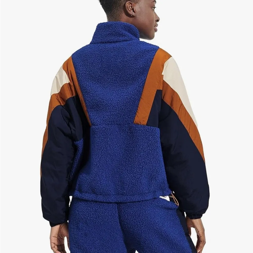 UGG Kieren Uggfluff Nylon Colorblock Jacket Coat Faux Shearling NEW - Image 2