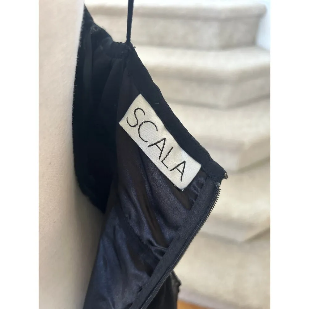 Vintage 90s Y2K Scala Silk Beaded Baby Doll High Low Cocktail Dress - Image 8