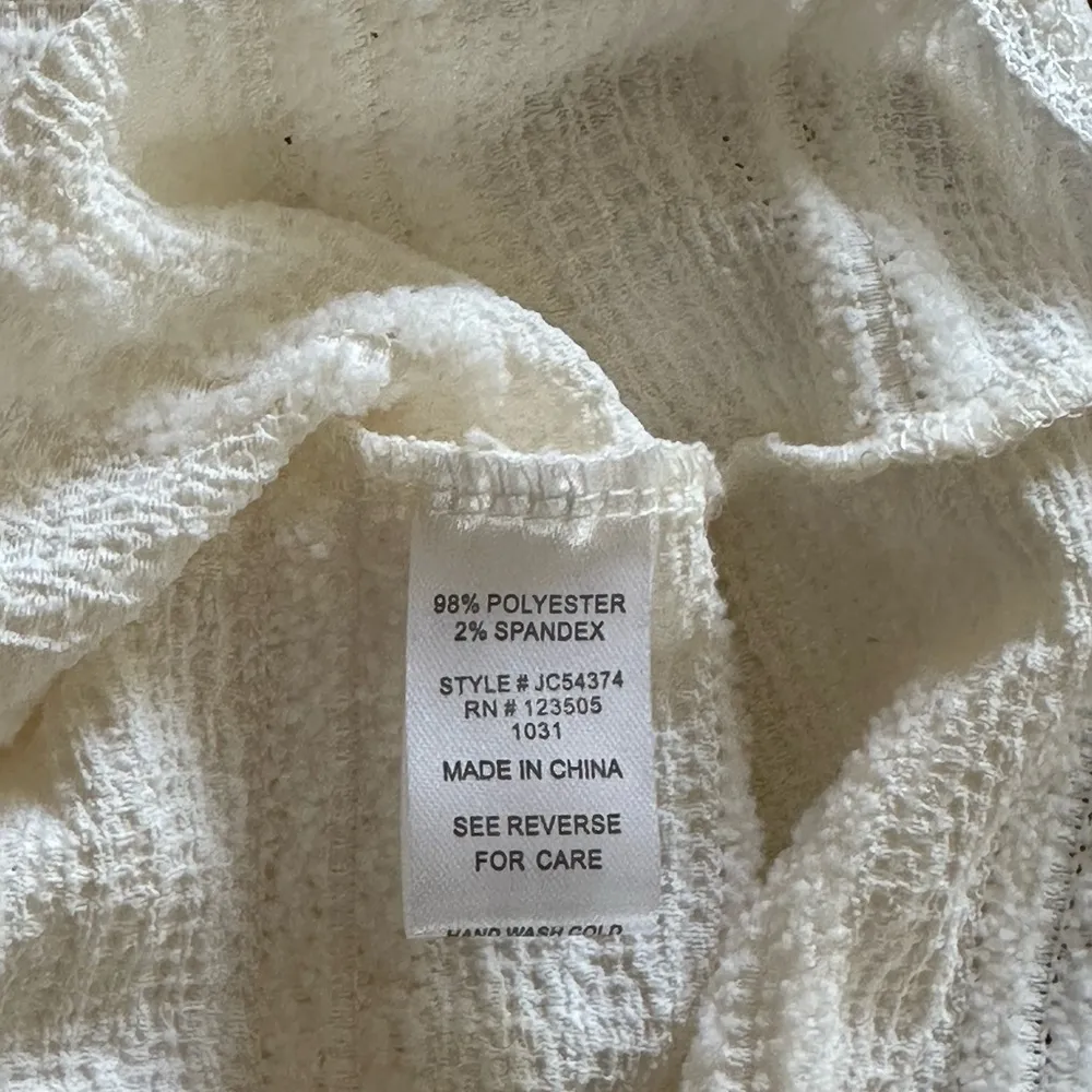 Women's White Lace Trim Tank Top Size L - Image 7