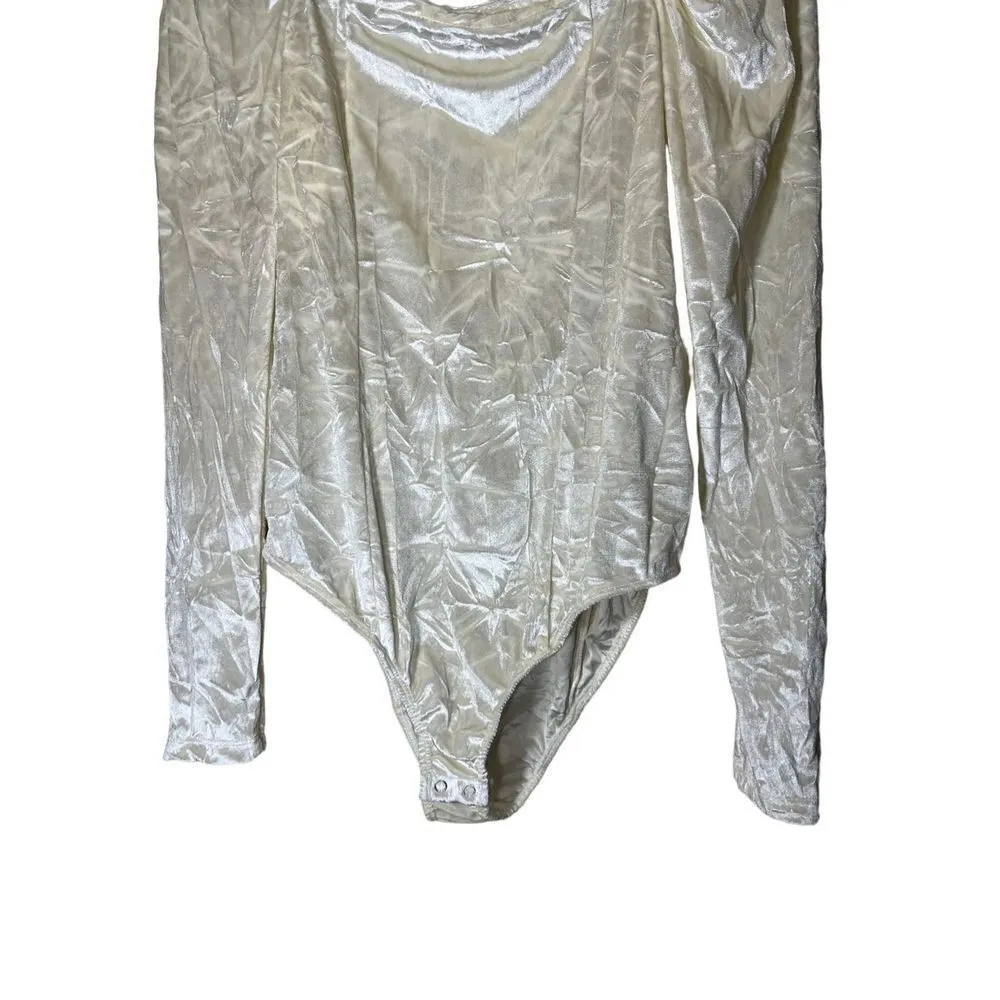 C&V Chelsea & Violet Long Sleeve Crushed Violet Bodysuit Size Medium - Image 3