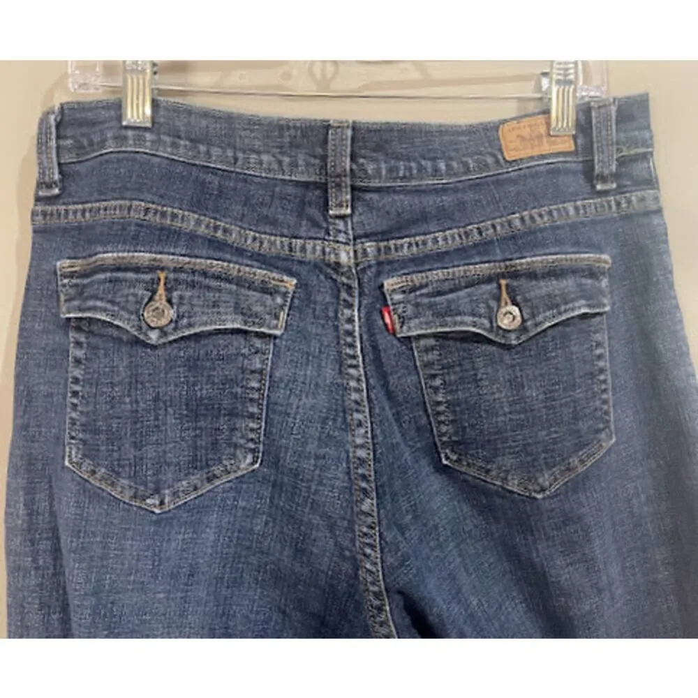 Levi Strauss Women's Perfectly Slimming Bootcut 512 Jeans Size 14M Blue - Image 5