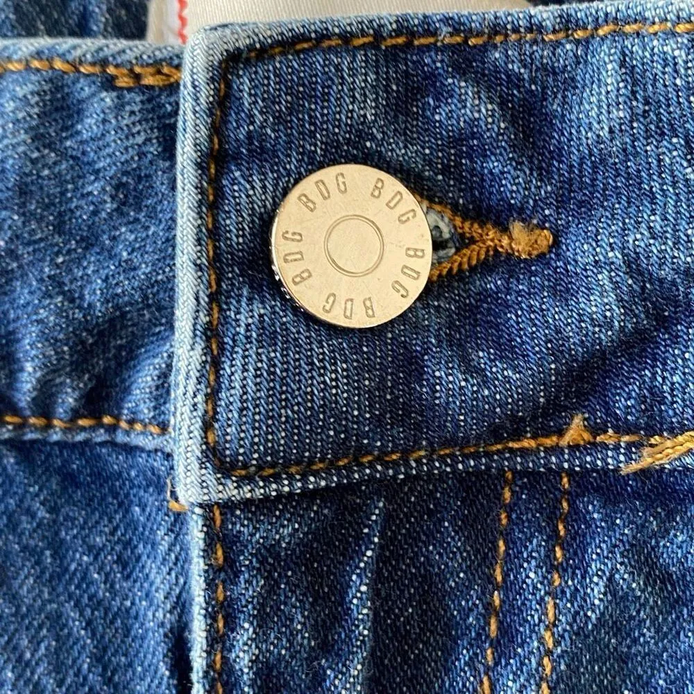 BDG Urban Outfitters Mid Rise Skinny Jeans – Women’s 26 Blue Raw Hem - Image 9