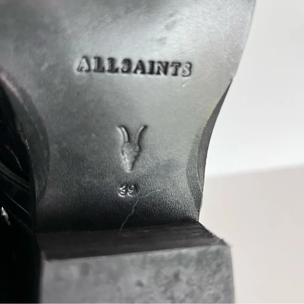 ALLSAINTS Women's Katy Croc-Embossed Boots - Image 6