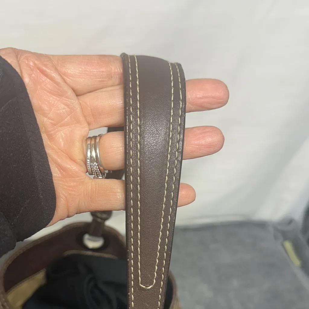 Coach Brown Patterned Hobo Bag - Image 6