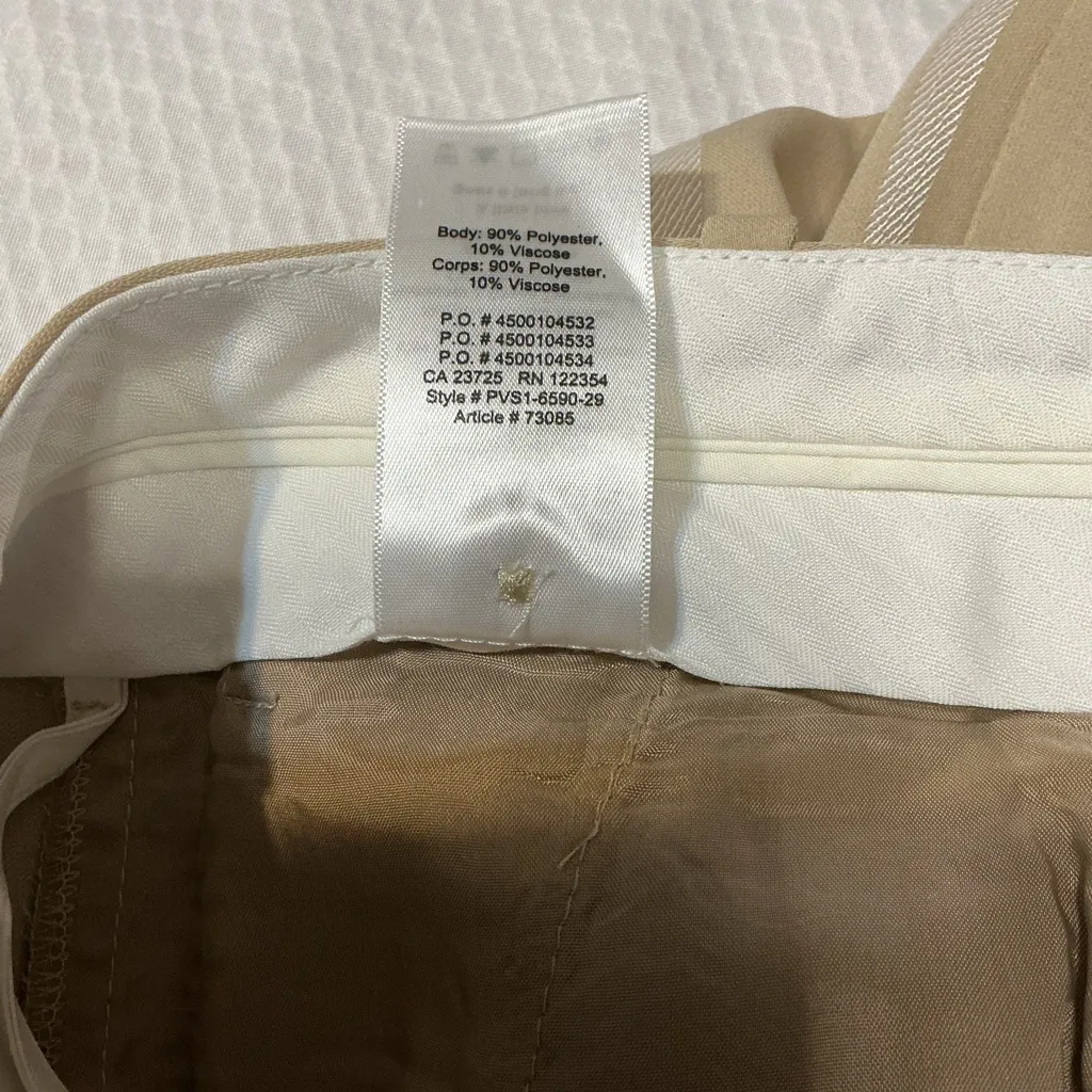 Babaton Tan Striped Dress Pants - Image 5