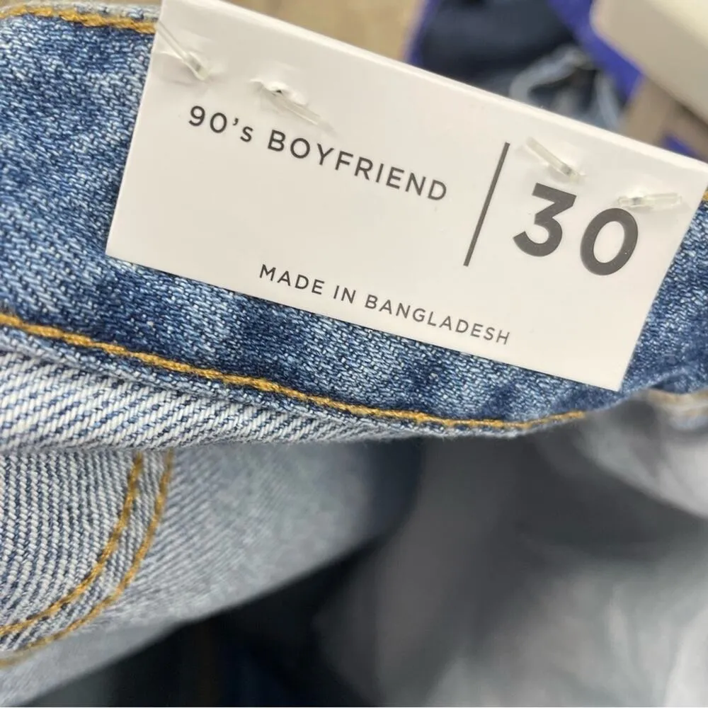 Pacsun Womens Boyfriend 90s Fit Wide Leg High Rise Jeans 30 Destroyed NWT - Image 13