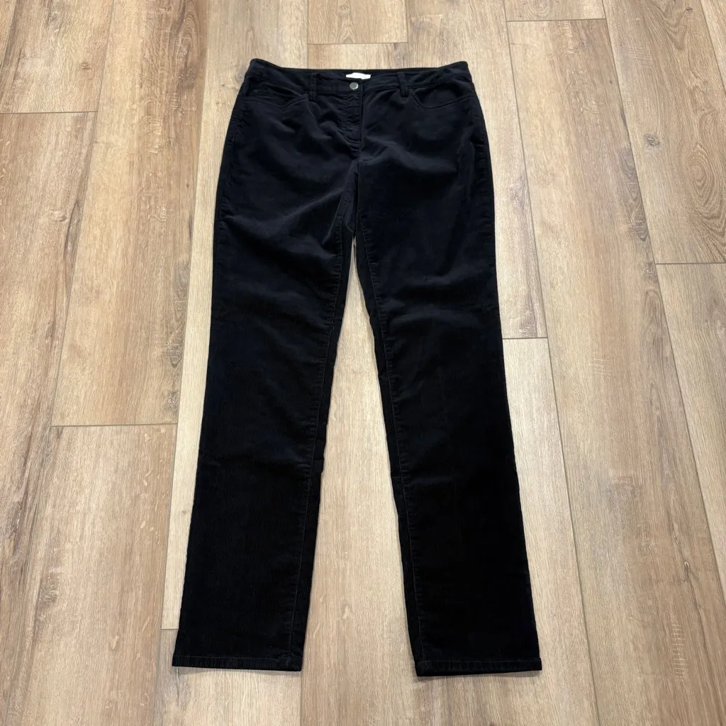 🌟EILEEN FISHER🌟 5 POCKET COTTON TENCEL STRETCH CORDUROY PANTS BLACK SZ 8 - Image 2