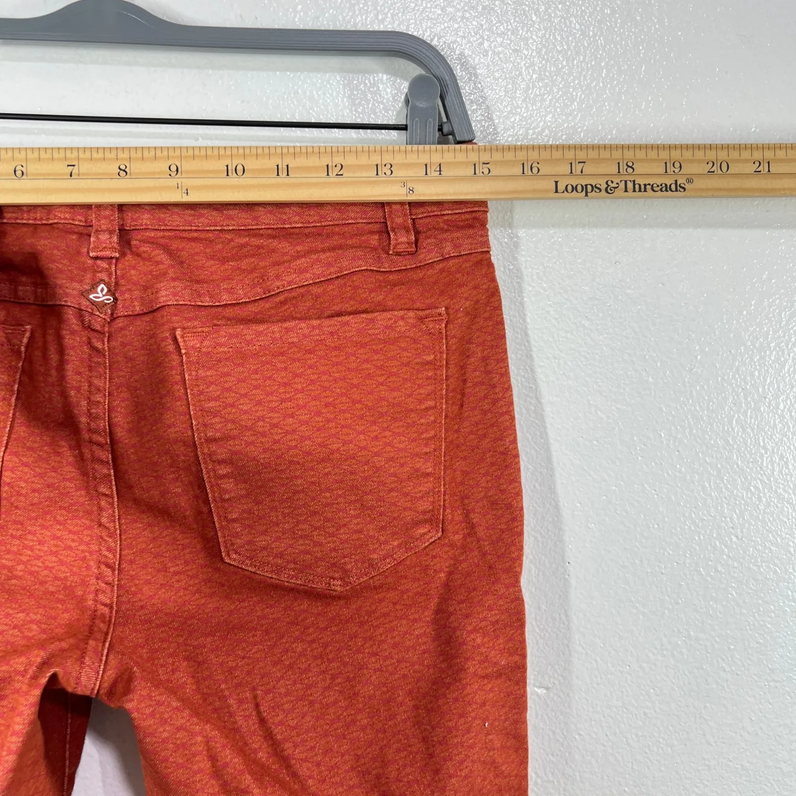 prAna Kara Skinny‎ Pants Rust Red Organic Cotton Stretch 4/27 Mid Rise Everyday - Image 6