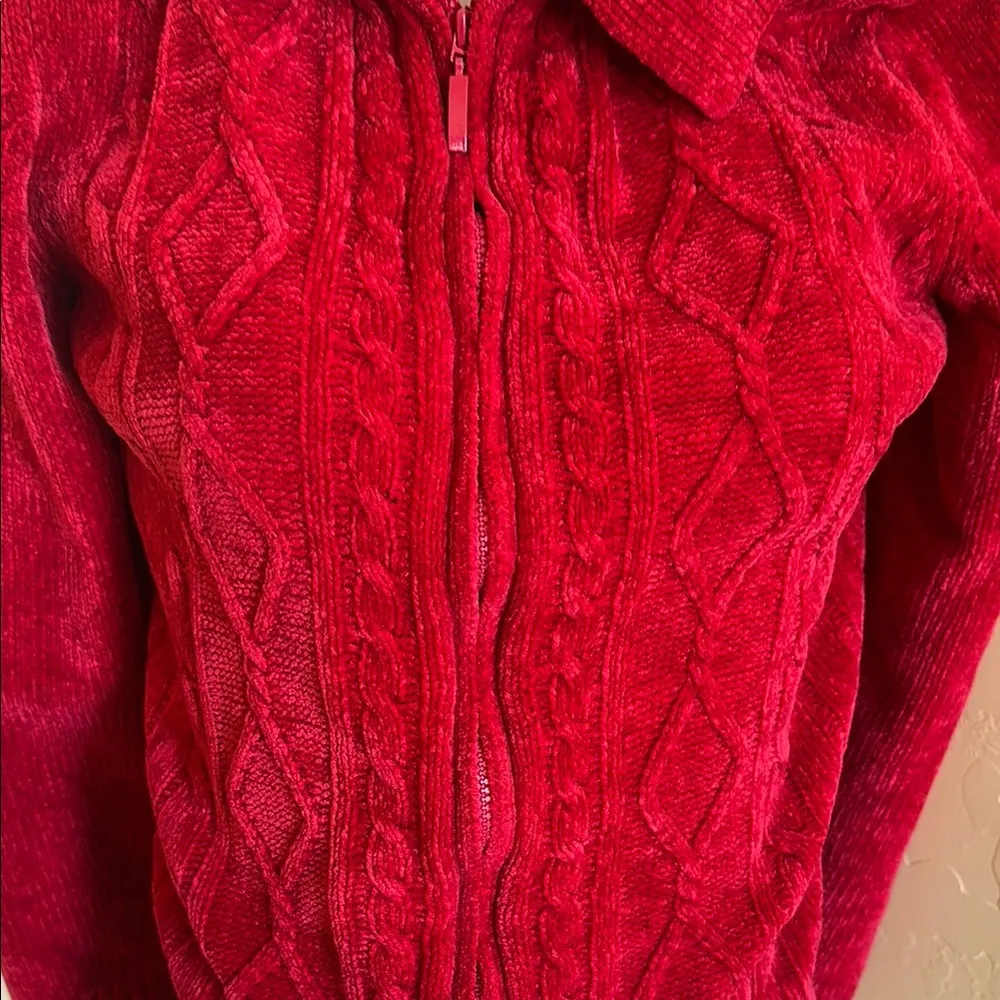 Alfred Dunner Red Knit Sweater Size undefined - Image 3
