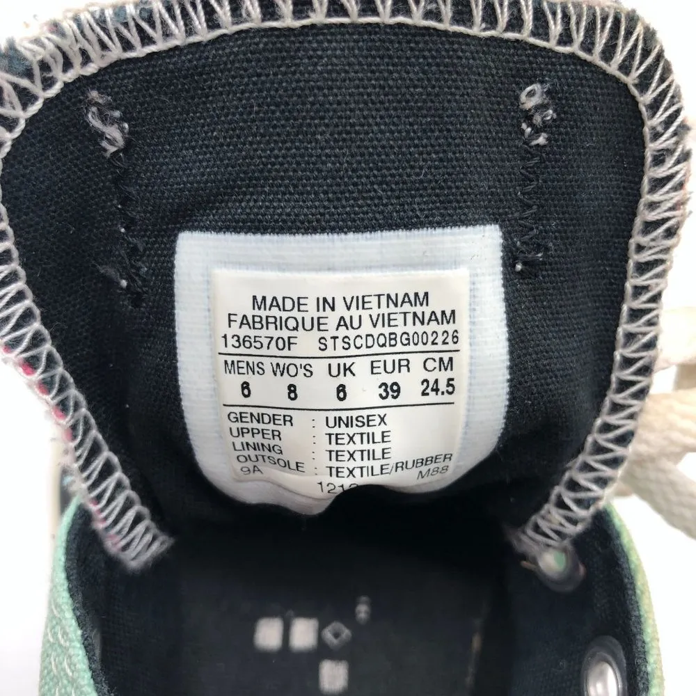 Converse Chuck Taylor All Star Double Tongue Mint Green Pink Mens 6 Womens 8 - Image 6