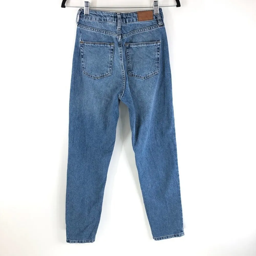 BDG Urban Outfitters Womens Mom Jeans High Rise Medium Wash Ribbed 24x32 - Image 2