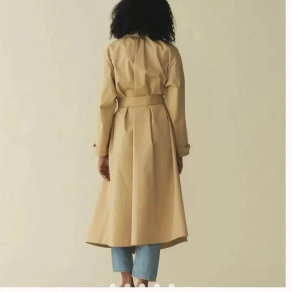 NEW DOEN Cenobia Trench Coat in Ashwood Tan Sz L Size L - Image 2