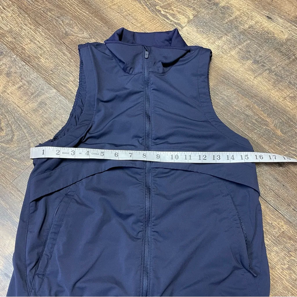 Lululemon Kicking Asphalt Vest Navy Blue Full-Zip Lightweight Womens Size 4 - Image 3