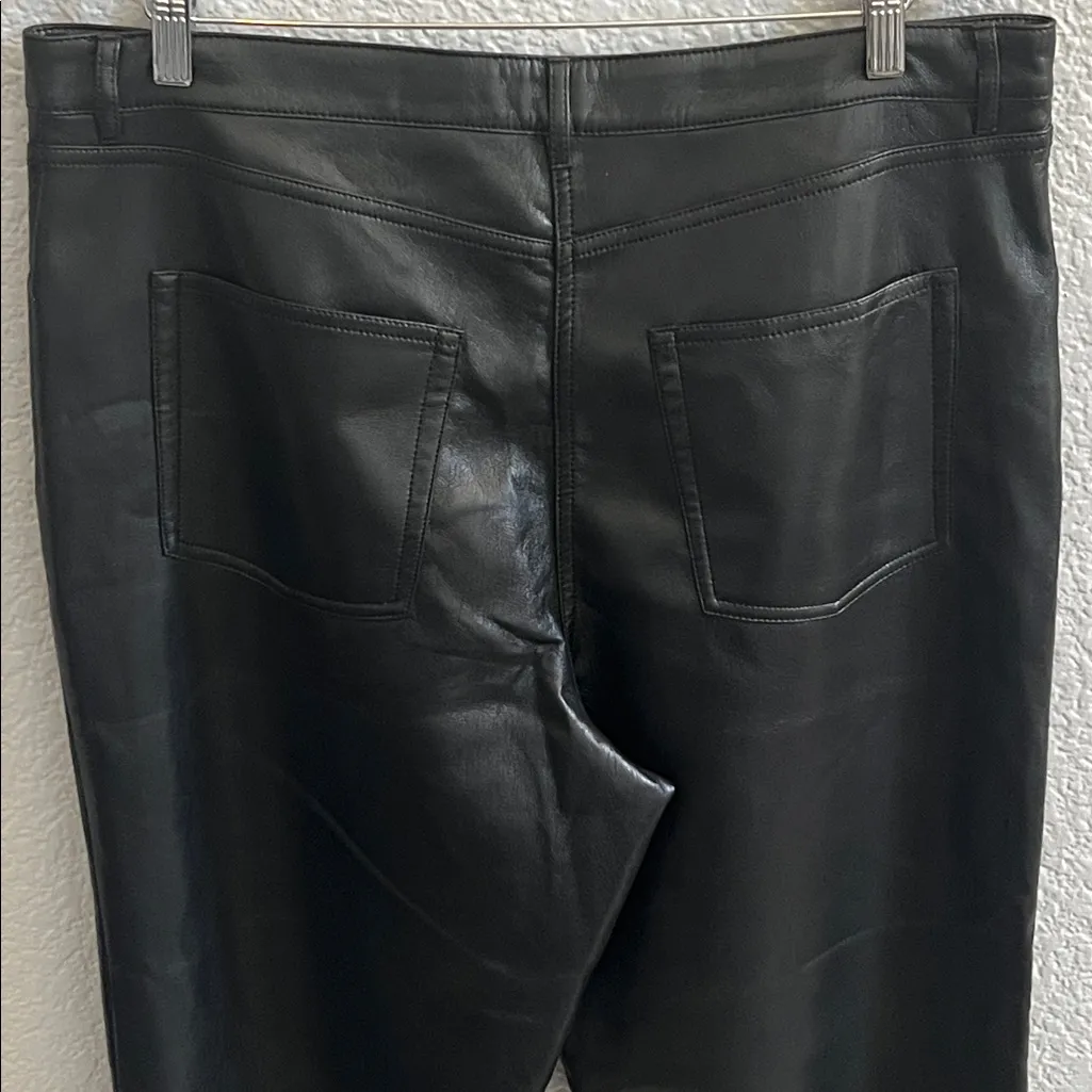 Aritzia Wilfred Black Melina Vegan Leather Pants Size 16 - Image 7