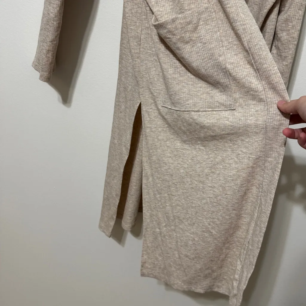 Carly Jean CJ’s Favorite Ribbed Cardigan in Oatmeal Size XXL - Image 6