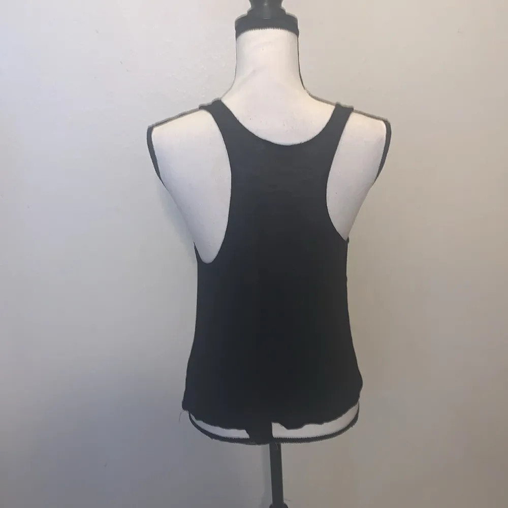 Banana Expressions Las Vegas Black Skull Punk racerback crop tank top - Image 4