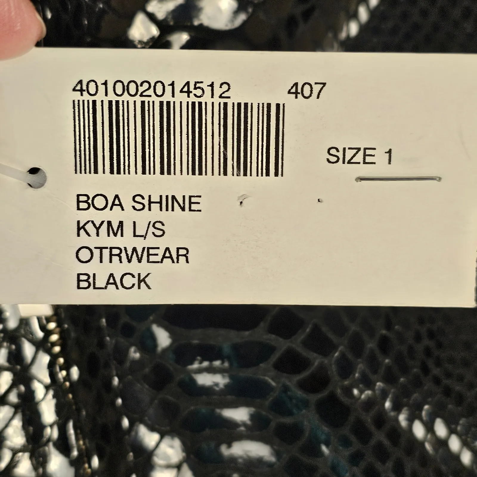 NWT Chico's Womens Black Boa Shine Kym Leather Jacket‎ 1 Medium 8 - Image 5