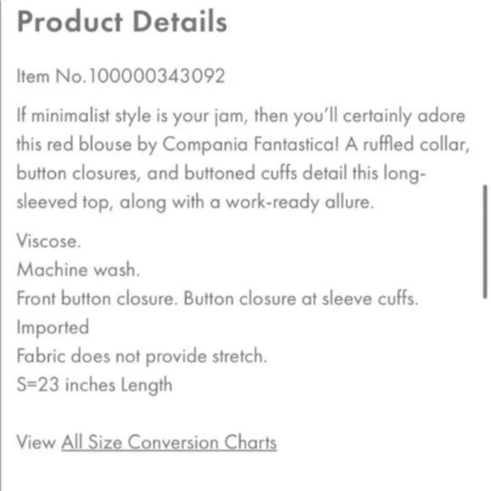 Modcloth Ruffle Collar Blouse The Frill Of It Top Red S - Image 10