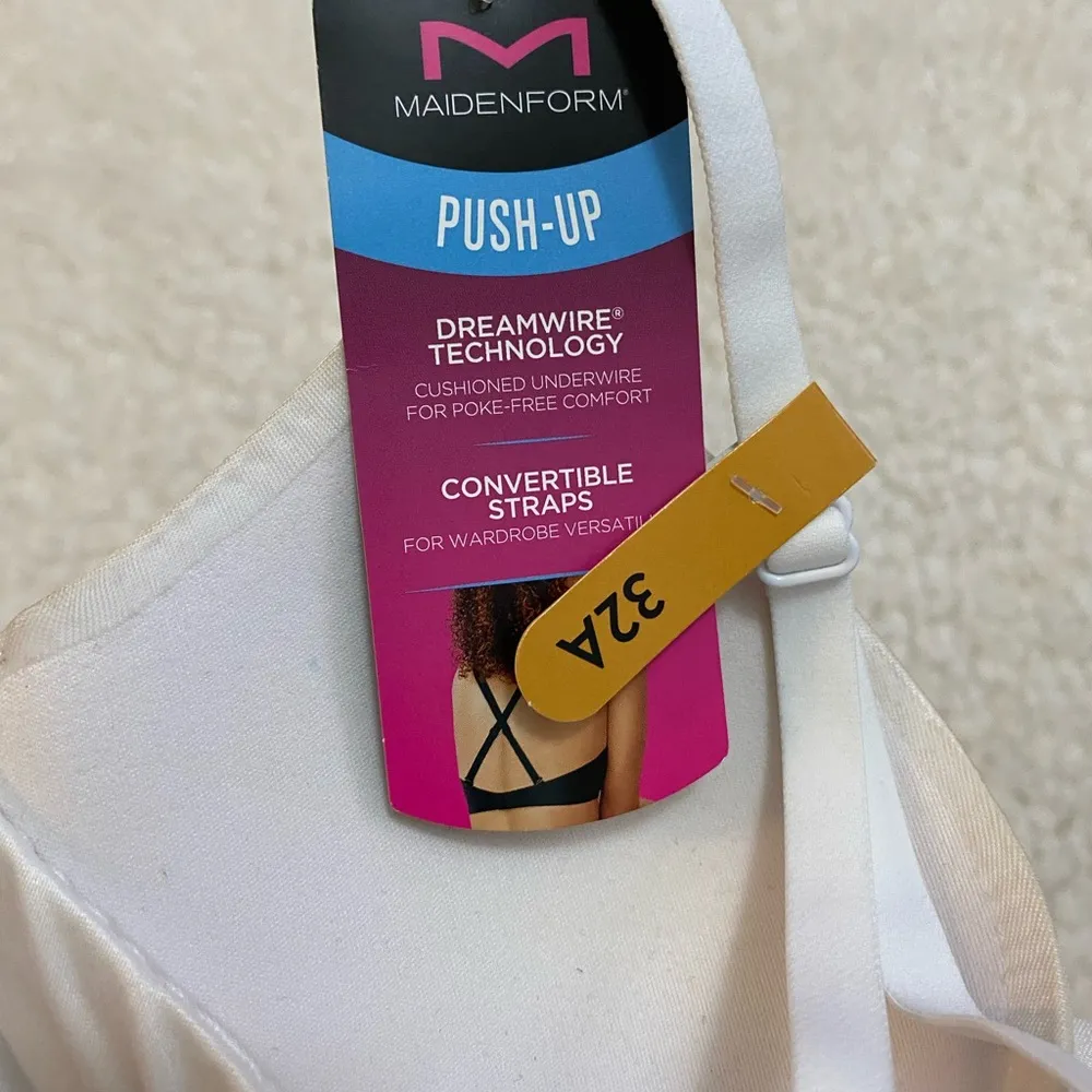 Maidenform T-Shirt Bra Fab Fit Convertible Women's Multi Way Bra, White New 32A - Image 7