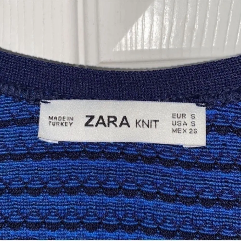 Zara Black & Blue Knit Cardigan(Size Small) - Image 8