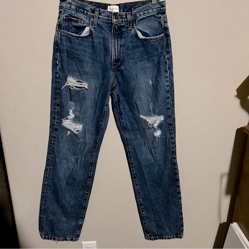 Favorite Daughter The Tommy‎ Low Slung Long Straight Boston Denim Jeans Blue Size 24 - Image 4