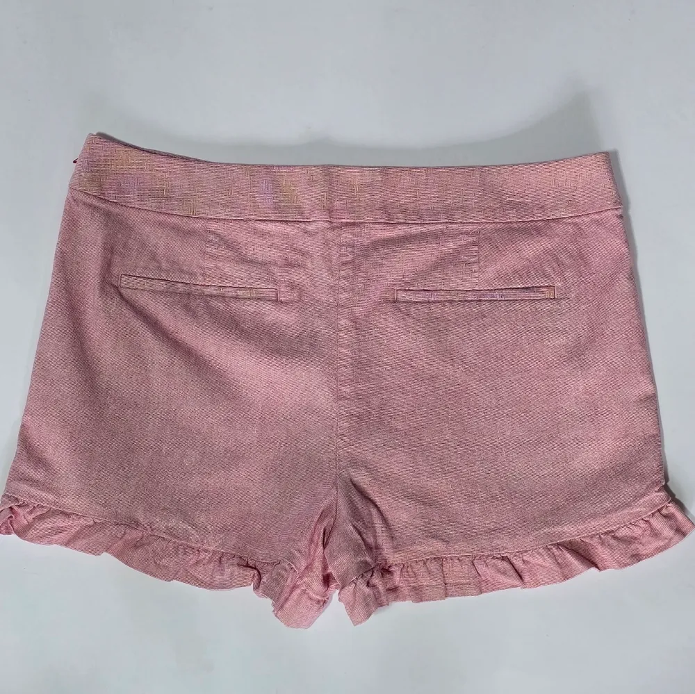 Loft  Pink Preppy Ruffle Hem Shorts Size 6 - Image 9