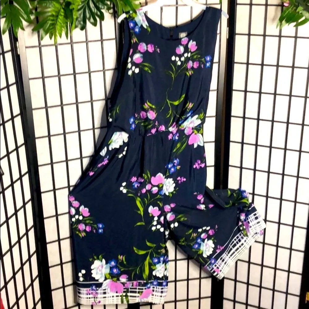 Vince Camuto Navy Multi Sleeveless Floral … - Image 4