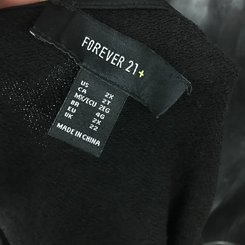 Forever 21 tie sleeve black sweatshirt 2X - Image 8