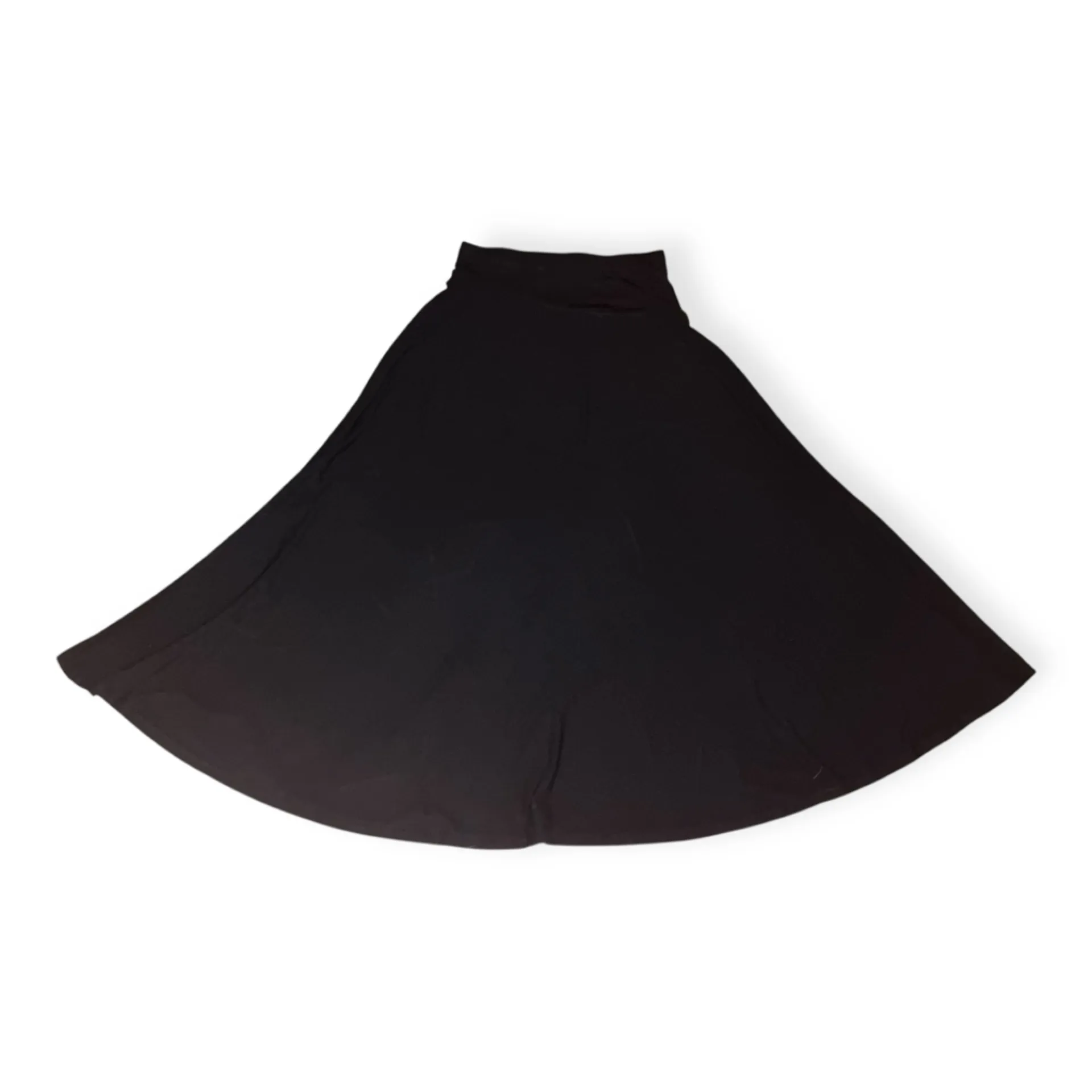 Madewell Womens Black Jersey Asymmetric-Seam Midi Skirt - Image 3