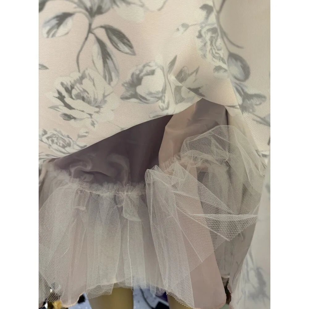 NWT B. Darlin Pink Floral Fit & Flare Puff Skirt 50s Housewife Dress Size 4 - Image 7