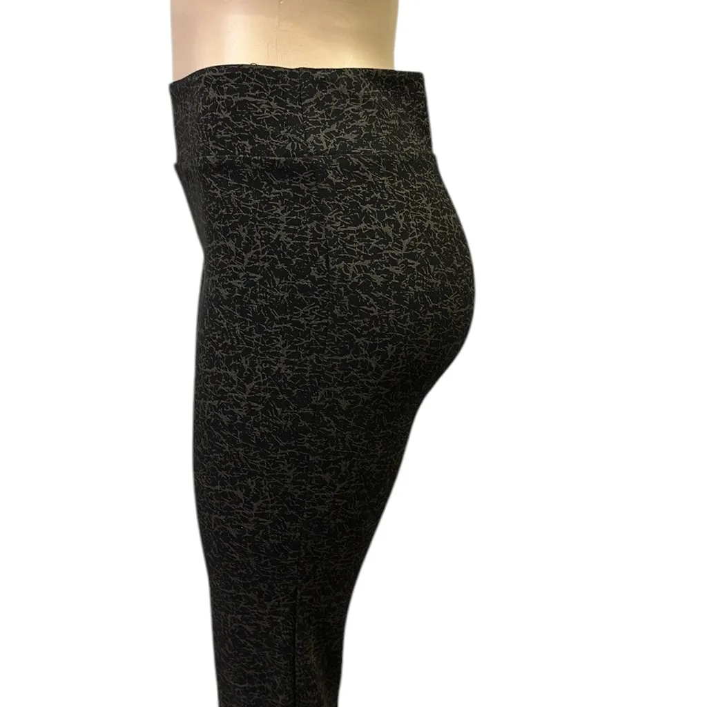 LG Lena Gabrielle Black Print Straight Leg Mid Rise Stretch Pants Leggings 4 - Image 9