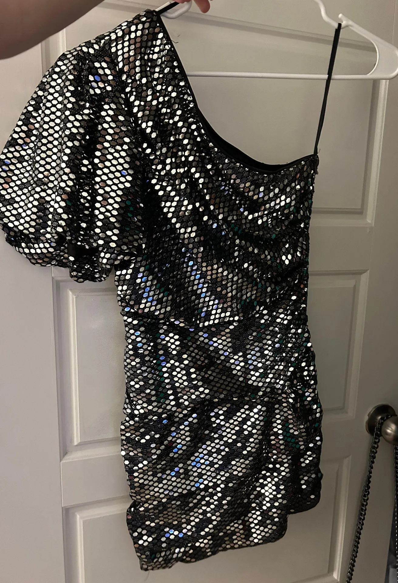 DO+BE Silver Sequin Dress - Image 3