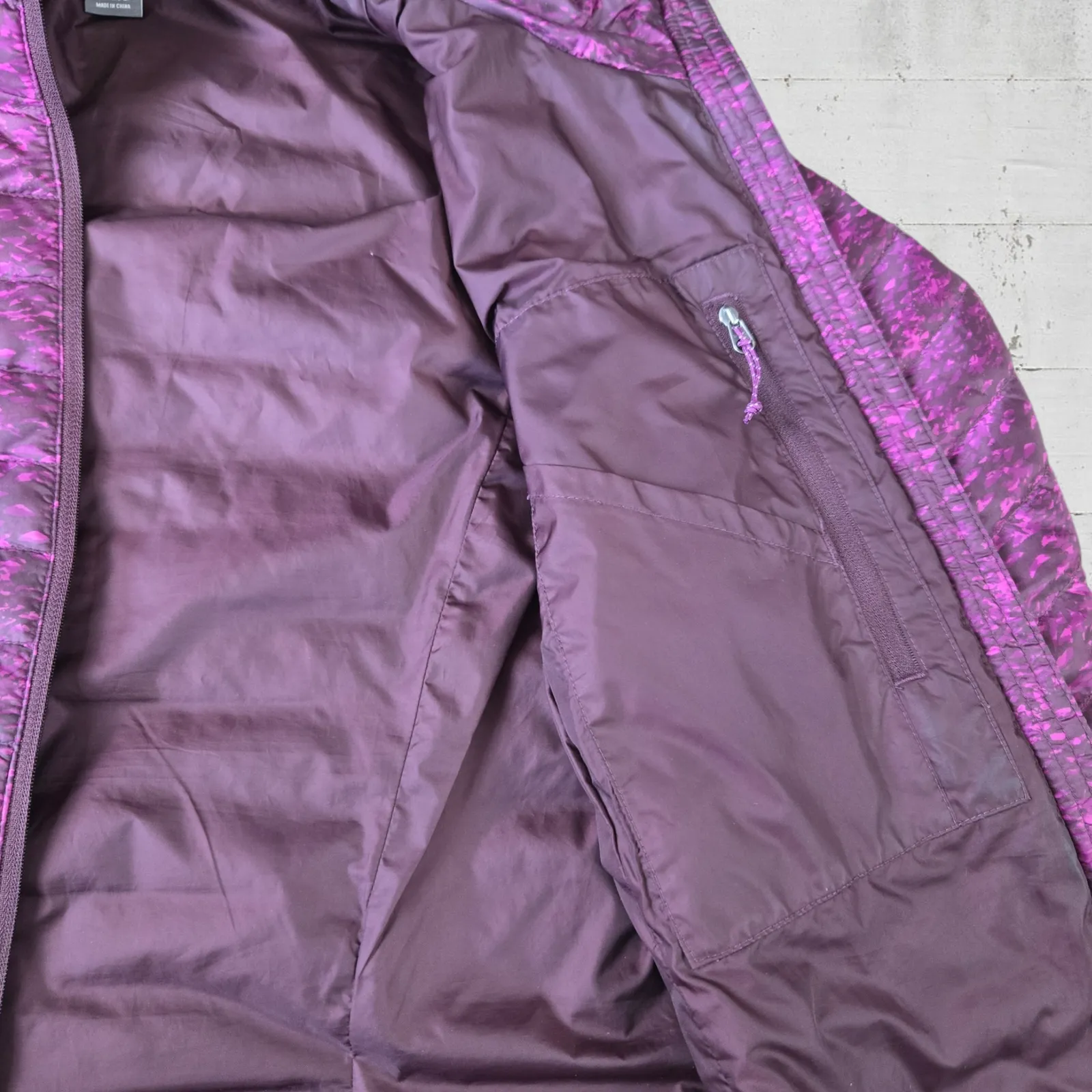 Eddie Bauer Purple Full Zip Down Quilted Mock Neck Puffer Jacket Size Small - Image 5
