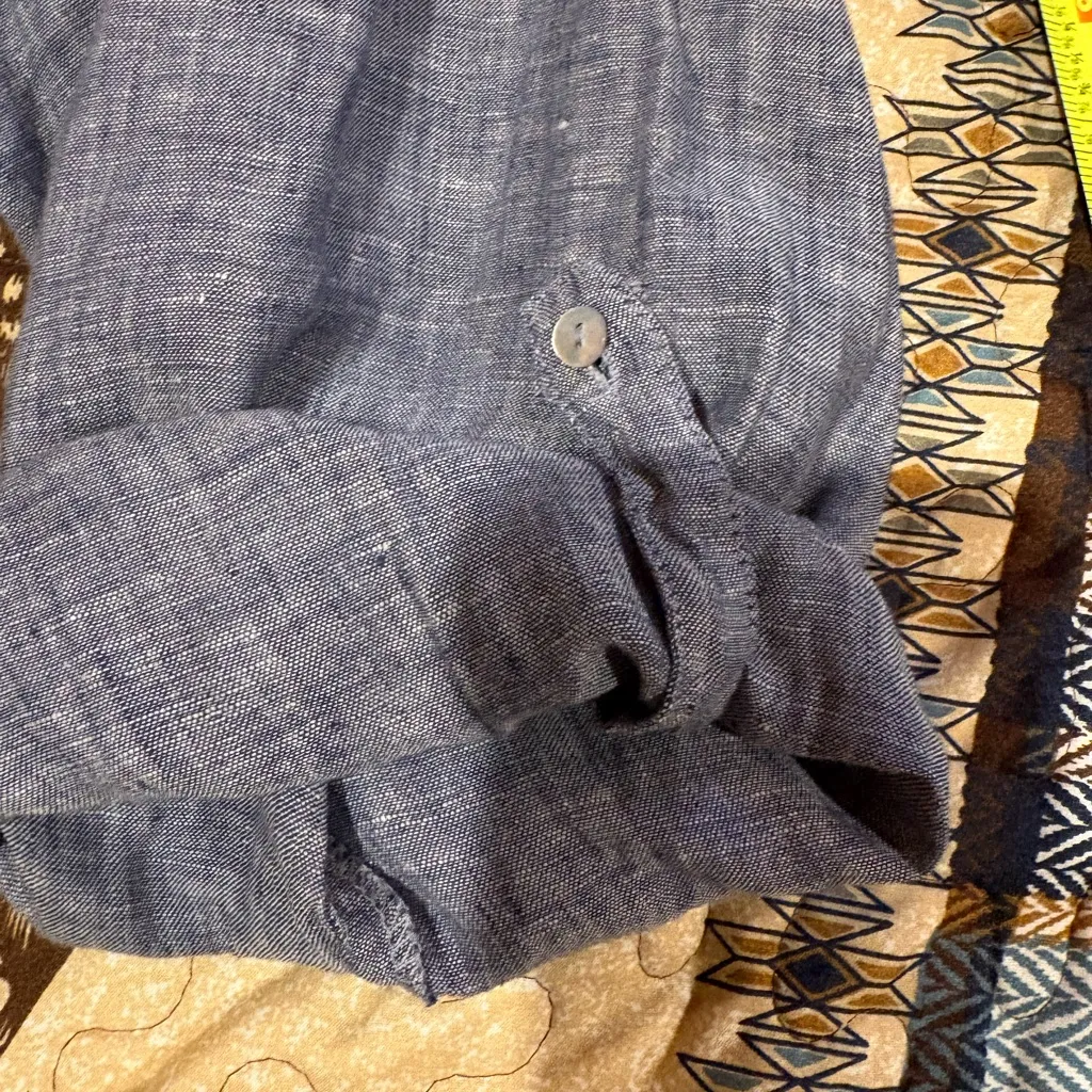 Tahari long-sleeve, button-down tunic women’s size 2X grey/navy - Image 12