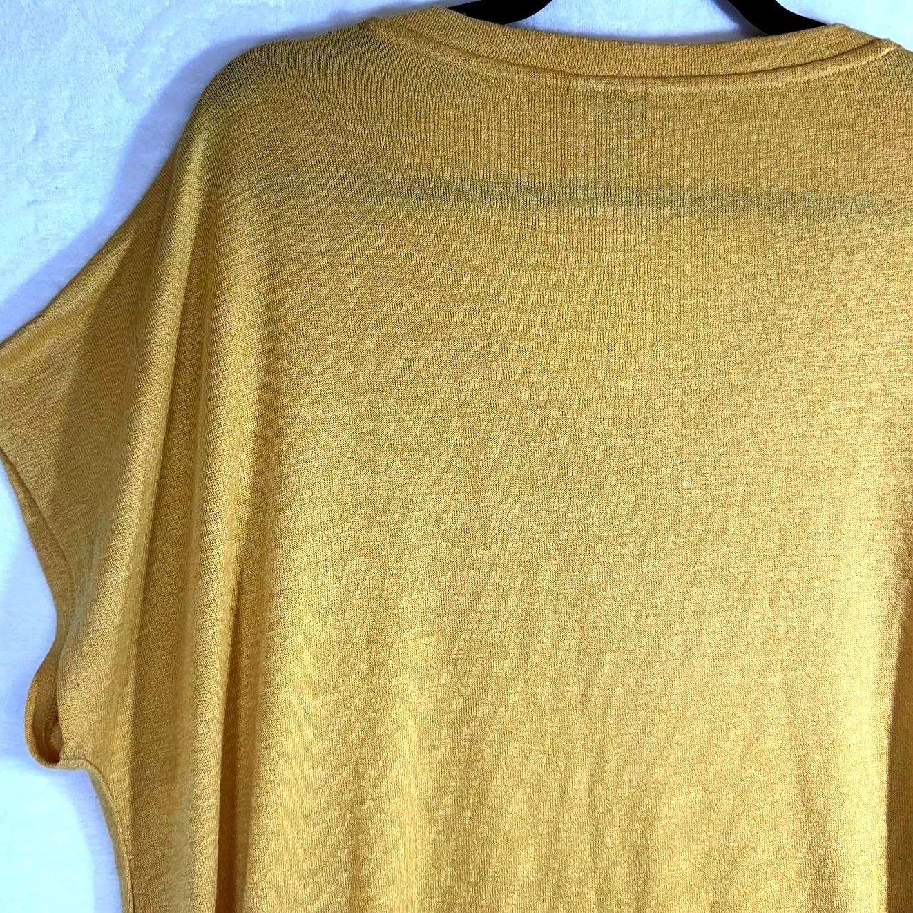 ORVIS XL Top Yellow Mustard V-Neck Stretch Soft Basic Shirt Tunic Dolman Sleeve‎ - Image 5